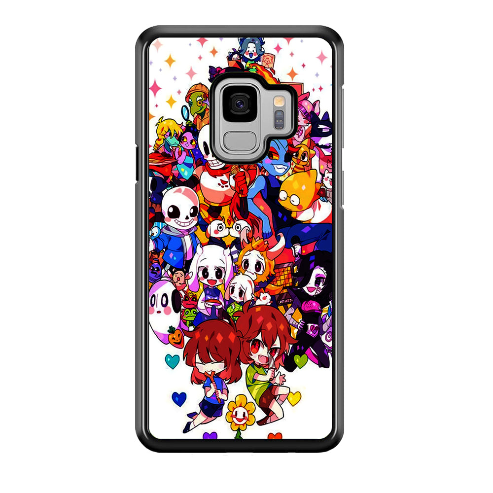Undertale White Samsung Galaxy S9 Case-Phone Case-Rubber Black (2D Case)-Altracase