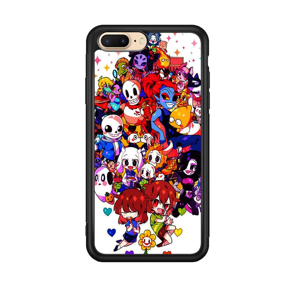 Undertale White iPhone 8 Plus Case-Phone Case-Rubber Black (2D Case)-Altracase