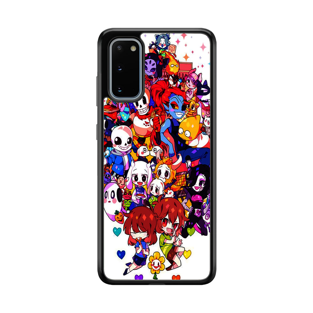 Undertale White Samsung Galaxy S20 Case-Phone Case-Rubber Black (2D Case)-Altracase