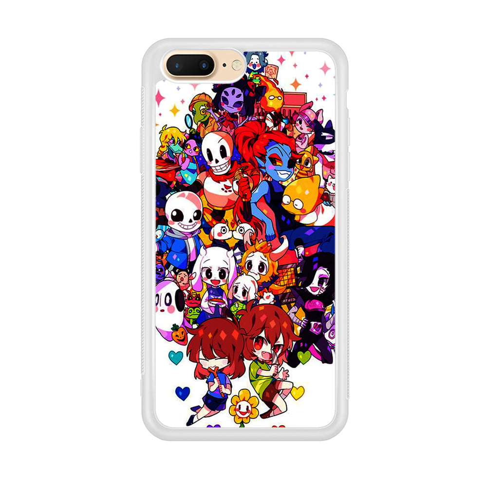 Undertale White iPhone 8 Plus Case-Phone Case-Rubber White (2D Case)-Altracase