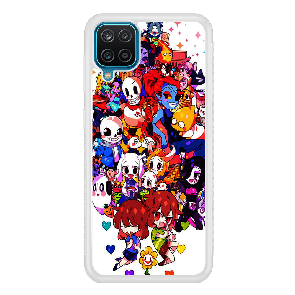 Undertale White Samsung Galaxy A12 Case-Phone Case-Rubber White (2D Case)-Altracase