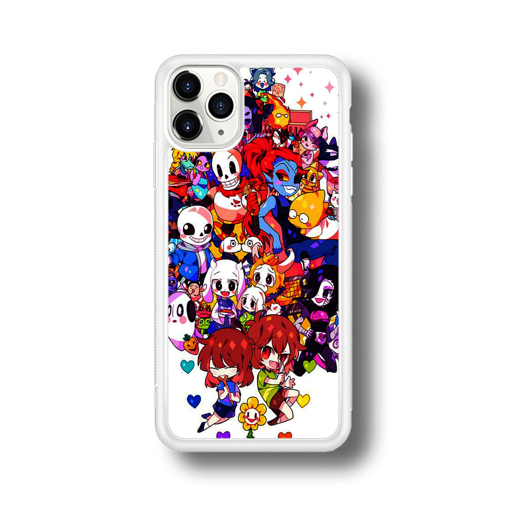 Undertale White iPhone 11 Pro Max Case-Phone Case-Rubber White (2D Case)-Altracase