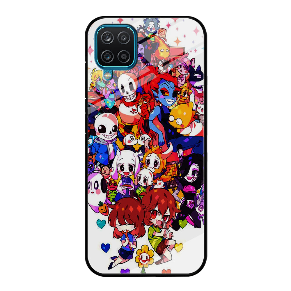 Undertale White Samsung Galaxy A12 Case-Phone Case-Tempered Glass Case-Altracase
