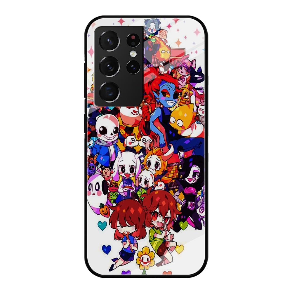 Undertale White Samsung Galaxy S22 Ultra Case-Phone Case-Tempered Glass Case-Altracase