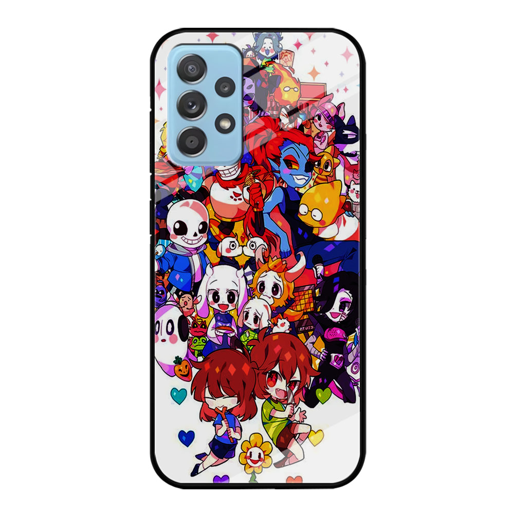 Undertale White Samsung Galaxy A72 Case-Phone Case-Tempered Glass Case-Altracase