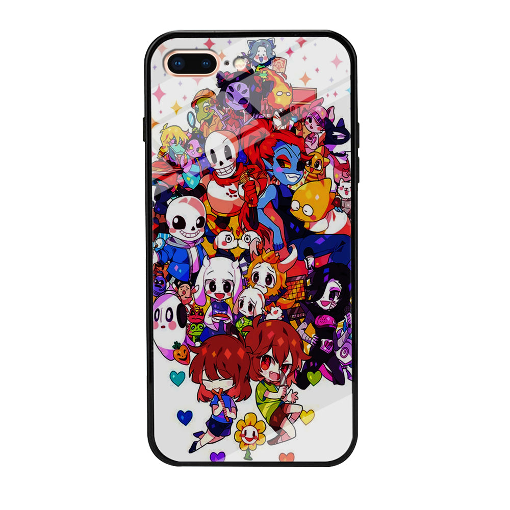 Undertale White iPhone 8 Plus Case-Phone Case-Tempered Glass Case-Altracase