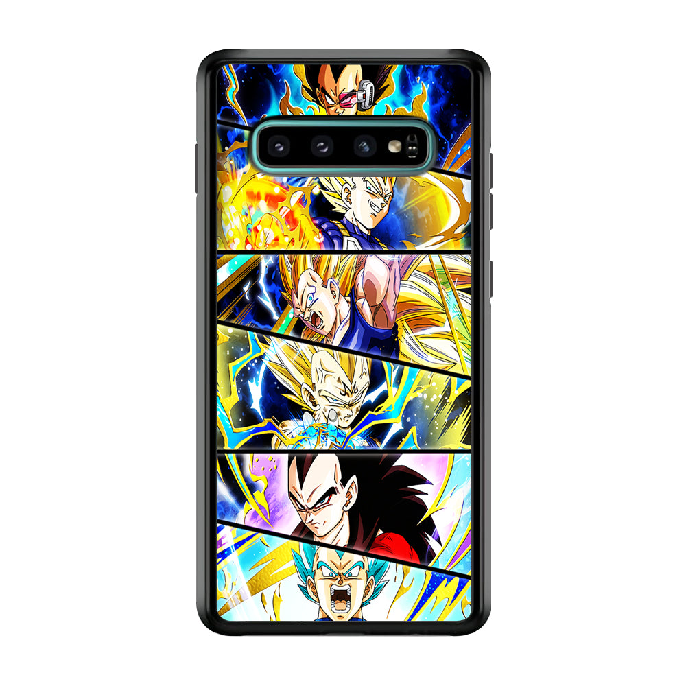 Vegeta Collage Dragon Ball Samsung Galaxy S10 Case-Phone Case-Rubber Black (2D Case)-Altracase
