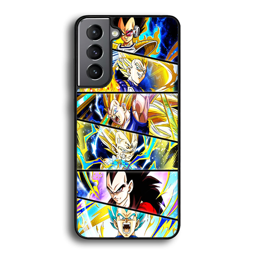 Vegeta Collage Dragon Ball Samsung Galaxy S24 Case-Phone Case-Rubber Black (2D Case)-Altracase