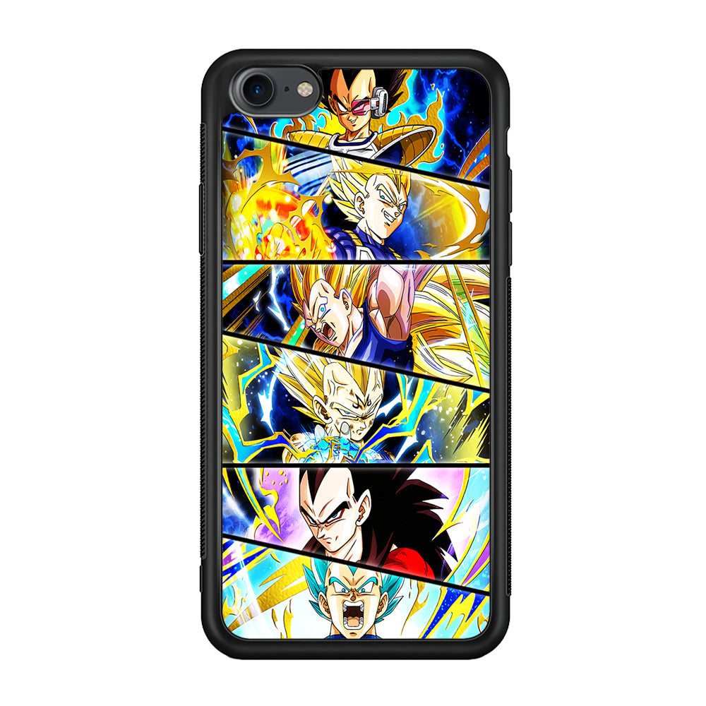 Vegeta Collage Dragon Ball iPhone SE 2020 Case-Phone Case-Rubber Black (2D Case)-Altracase