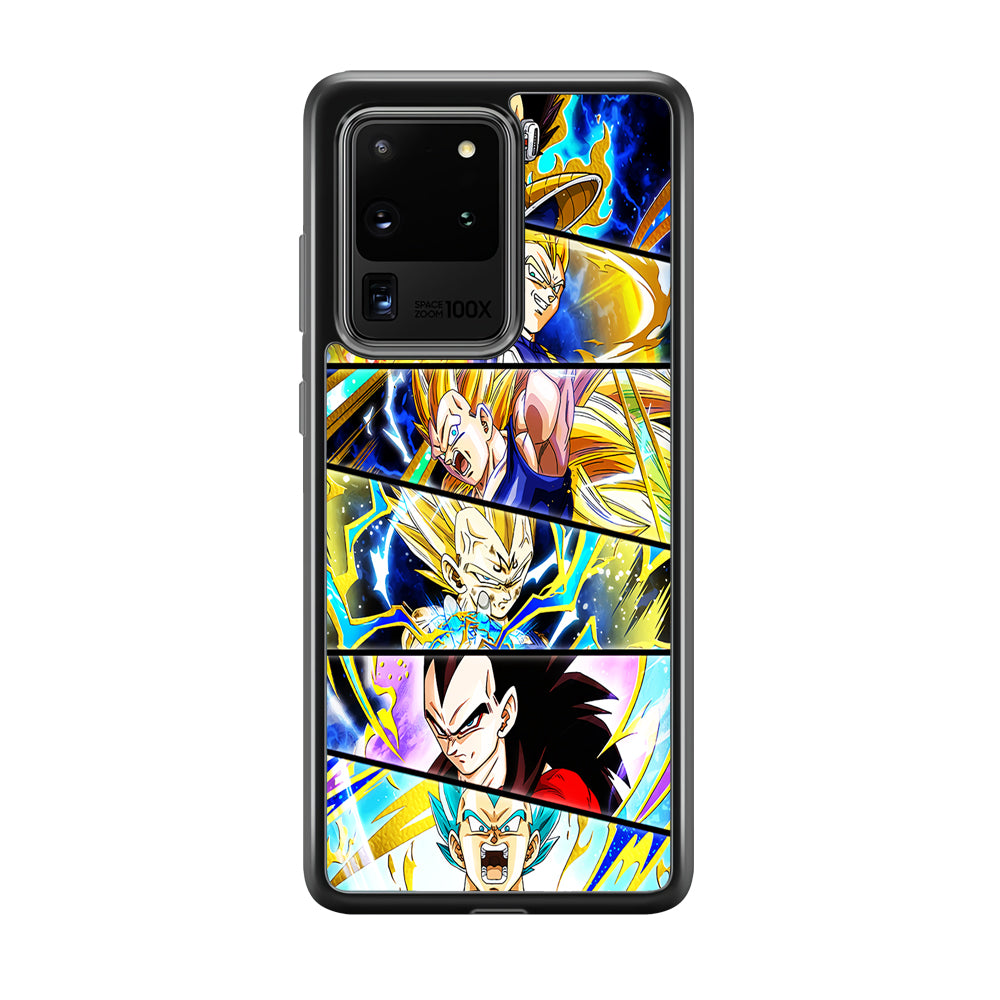Vegeta Collage Dragon Ball Samsung Galaxy S20 Ultra Case-Phone Case-Rubber Black (2D Case)-Altracase