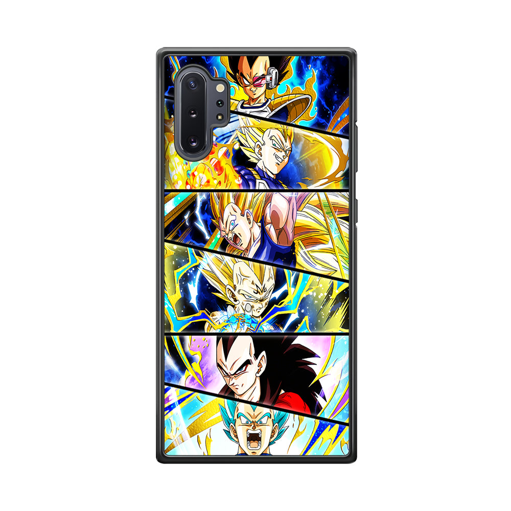 Vegeta Collage Dragon Ball Samsung Galaxy Note 10 Plus Case-Phone Case-Rubber Black (2D Case)-Altracase