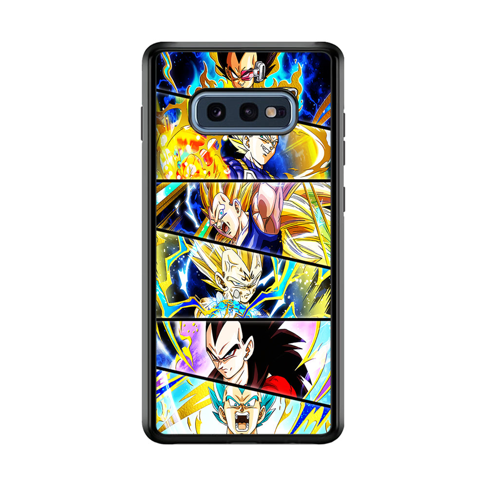 Vegeta Collage Dragon Ball Samsung Galaxy S10E Case-Phone Case-Rubber Black (2D Case)-Altracase
