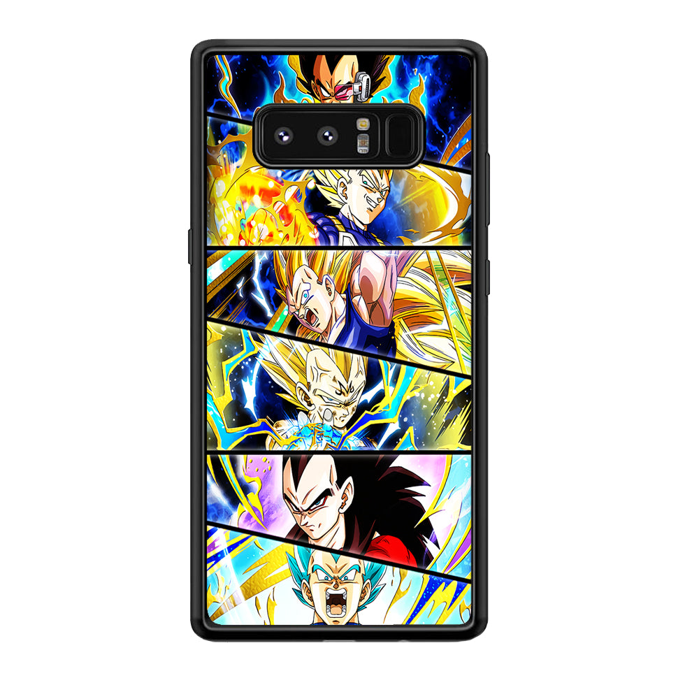 Vegeta Collage Dragon Ball Samsung Galaxy Note 8 Case-Phone Case-Rubber Black (2D Case)-Altracase