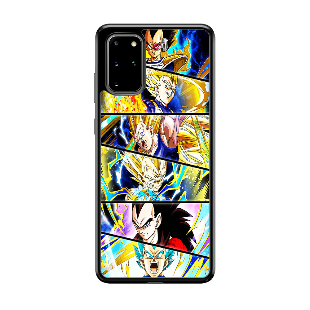 Vegeta Collage Dragon Ball Samsung Galaxy S20 Plus Case-Phone Case-Rubber Black (2D Case)-Altracase