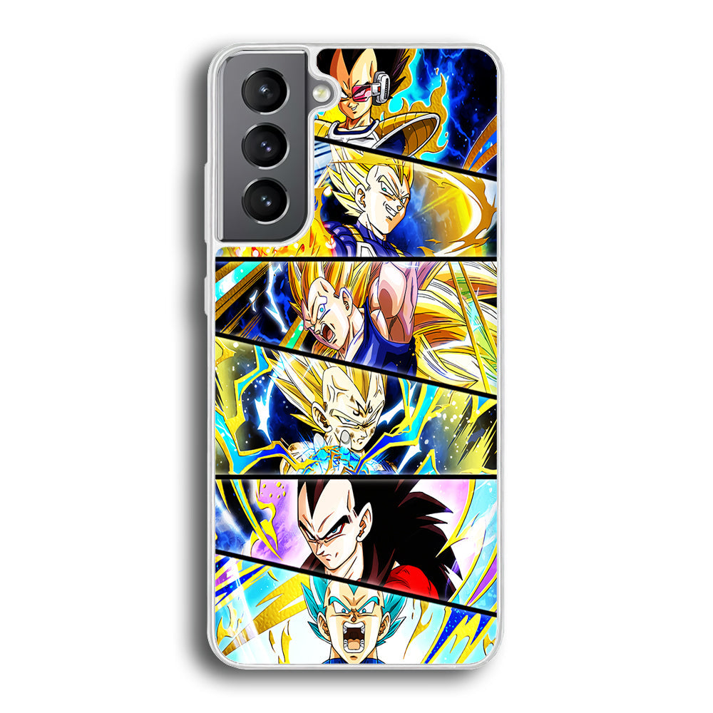 Vegeta Collage Dragon Ball Samsung Galaxy S23 Case-Phone Case-Rubber White (2D Case)-Altracase