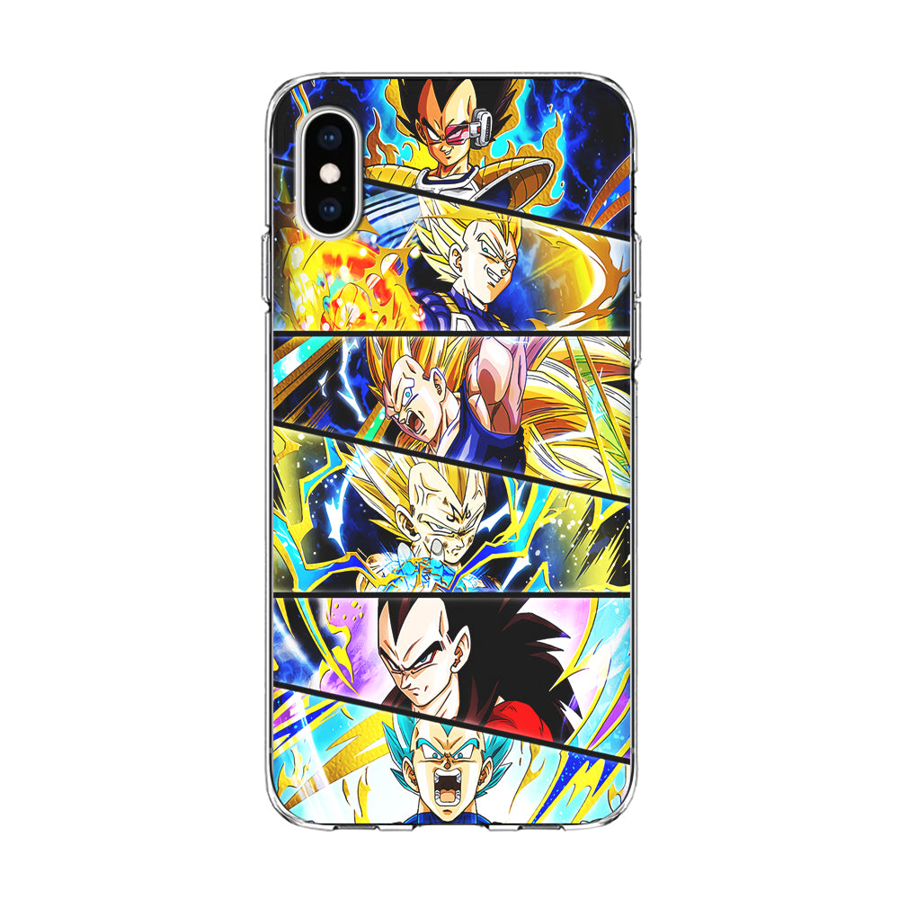 Vegeta Collage Dragon Ball iPhone Xs Case-Phone Case-Clear Soft Case-Altracase