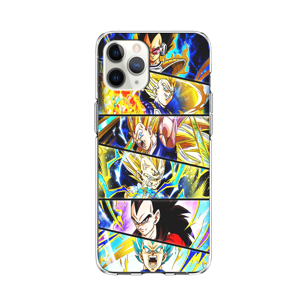 Vegeta Collage Dragon Ball iPhone 11 Pro Case-Phone Case-Clear Soft Case-Altracase