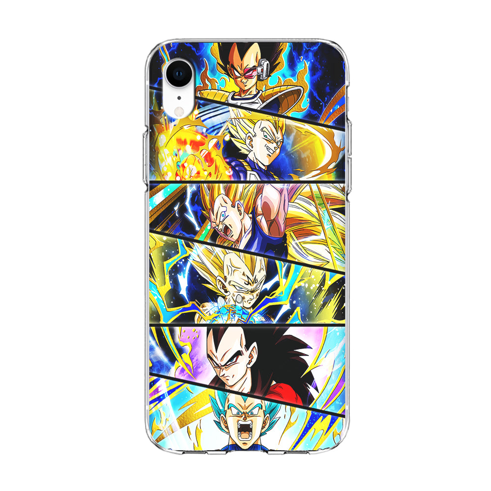 Vegeta Collage Dragon Ball iPhone XR Case-Phone Case-Clear Soft Case-Altracase