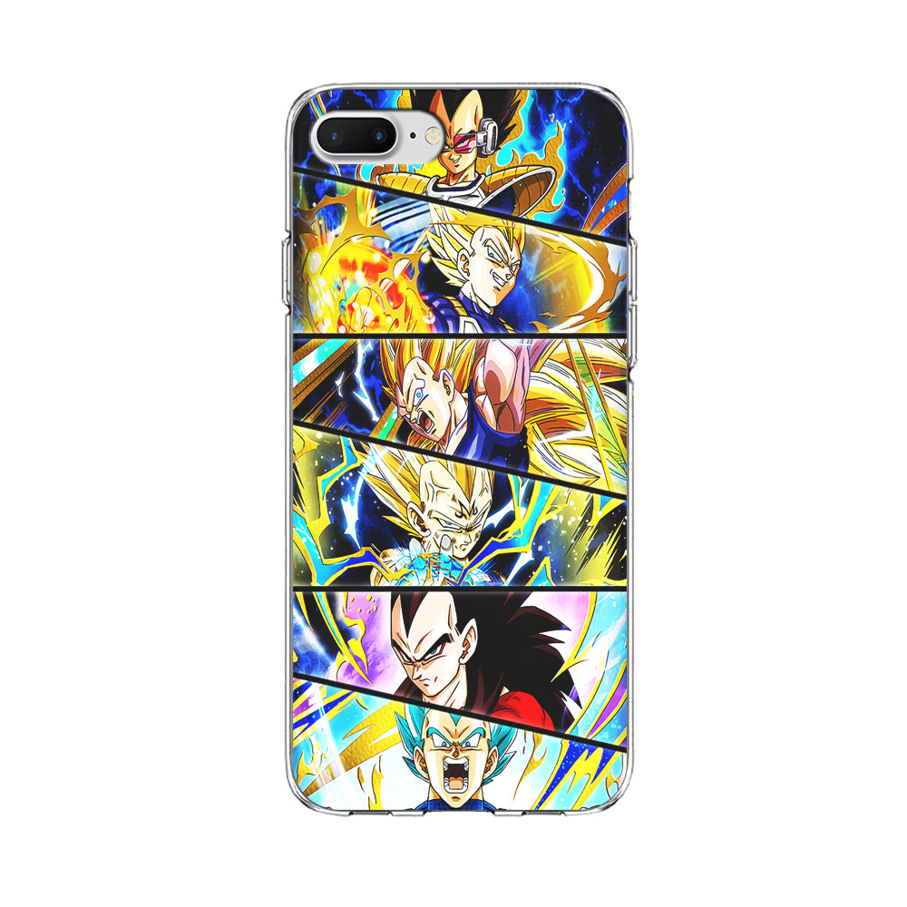 Vegeta Collage Dragon Ball iPhone 8 Plus Case-Phone Case-Clear Soft Case-Altracase