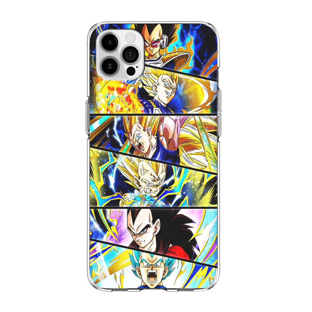 Vegeta Collage Dragon Ball iPhone 15 Pro Max Case-Phone Case-Clear Soft Case-Altracase