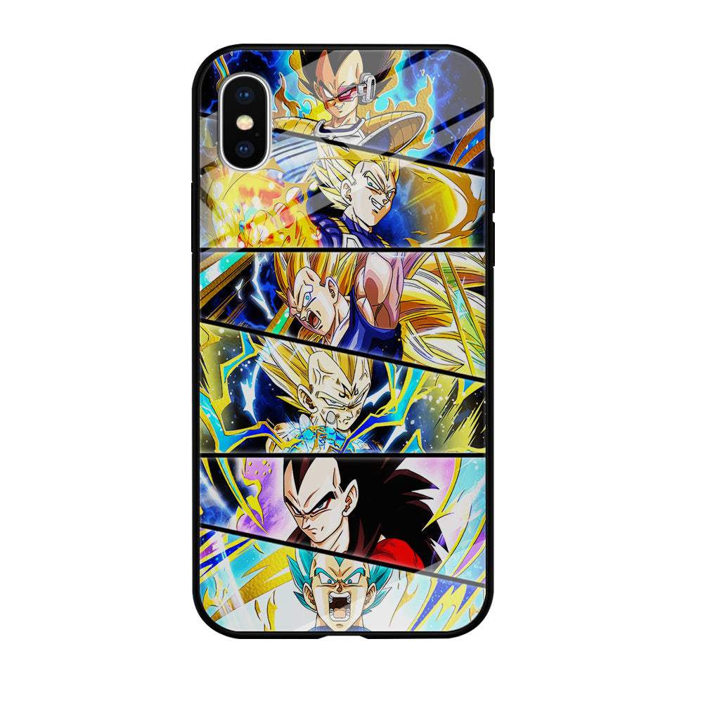 Vegeta Collage Dragon Ball iPhone Xs Case-Phone Case-Tempered Glass Case-Altracase