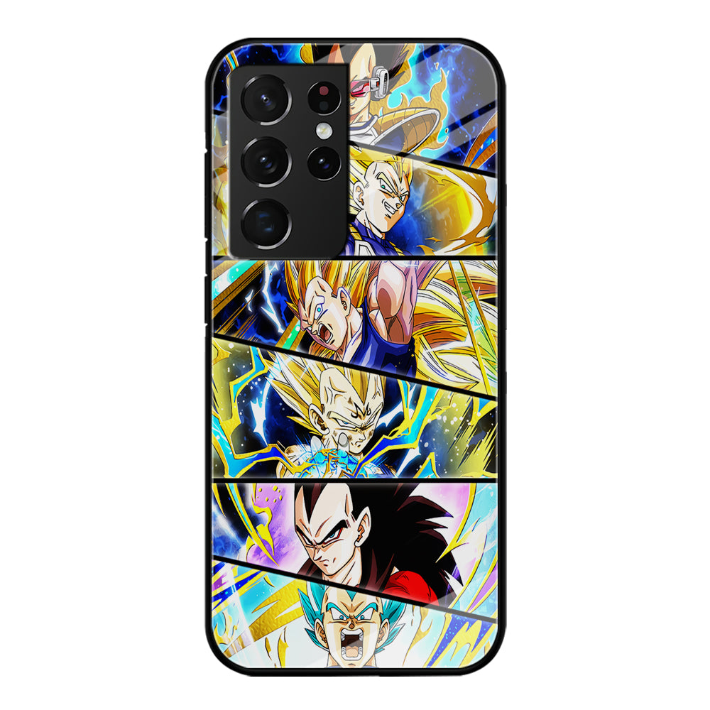 Vegeta Collage Dragon Ball Samsung Galaxy S21 Ultra Case-Phone Case-Tempered Glass Case-Altracase