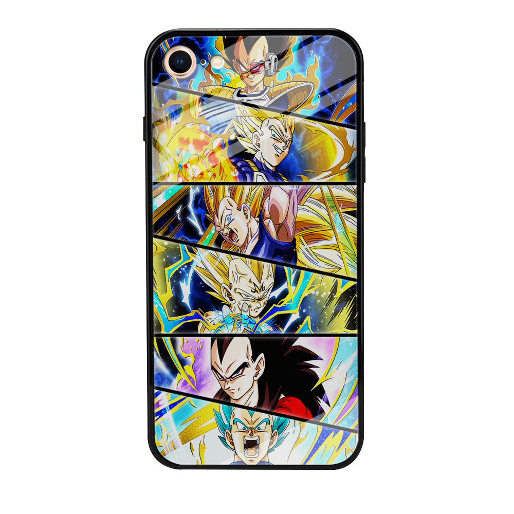 Vegeta Collage Dragon Ball iPhone SE 2020 Case-Phone Case-Tempered Glass Case-Altracase