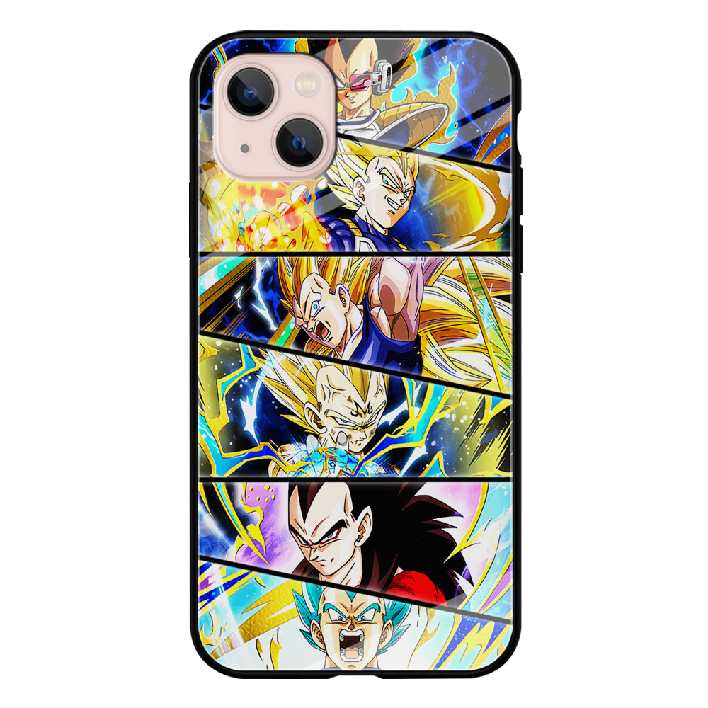 Vegeta Collage Dragon Ball iPhone 15 Case-Phone Case-Tempered Glass Case-Altracase