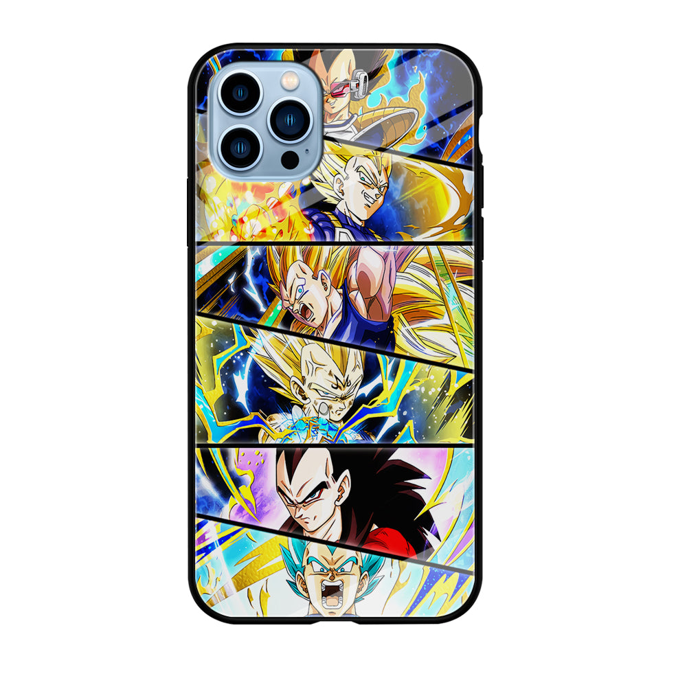 Vegeta Collage Dragon Ball iPhone 12 Pro Max Case-Phone Case-Tempered Glass Case-Altracase
