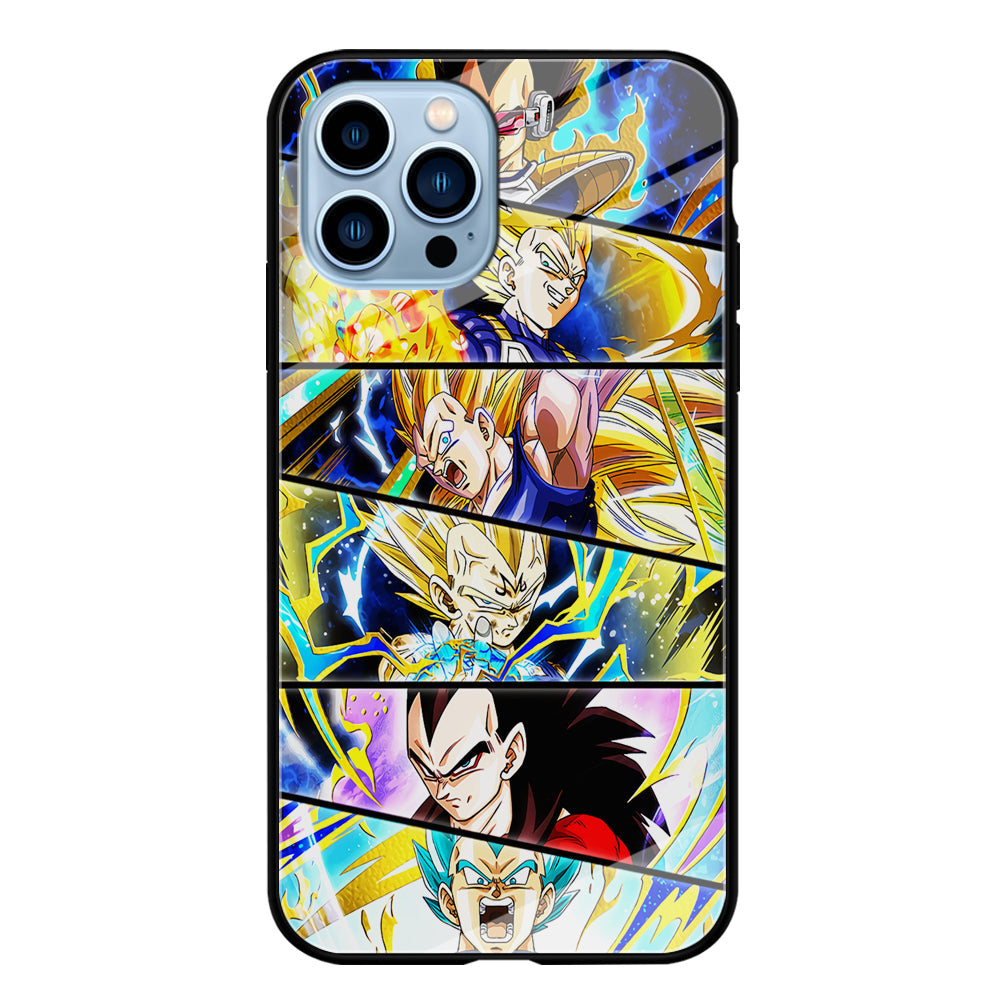 Vegeta Collage Dragon Ball iPhone 14 Pro Max Case-Phone Case-Tempered Glass Case-Altracase