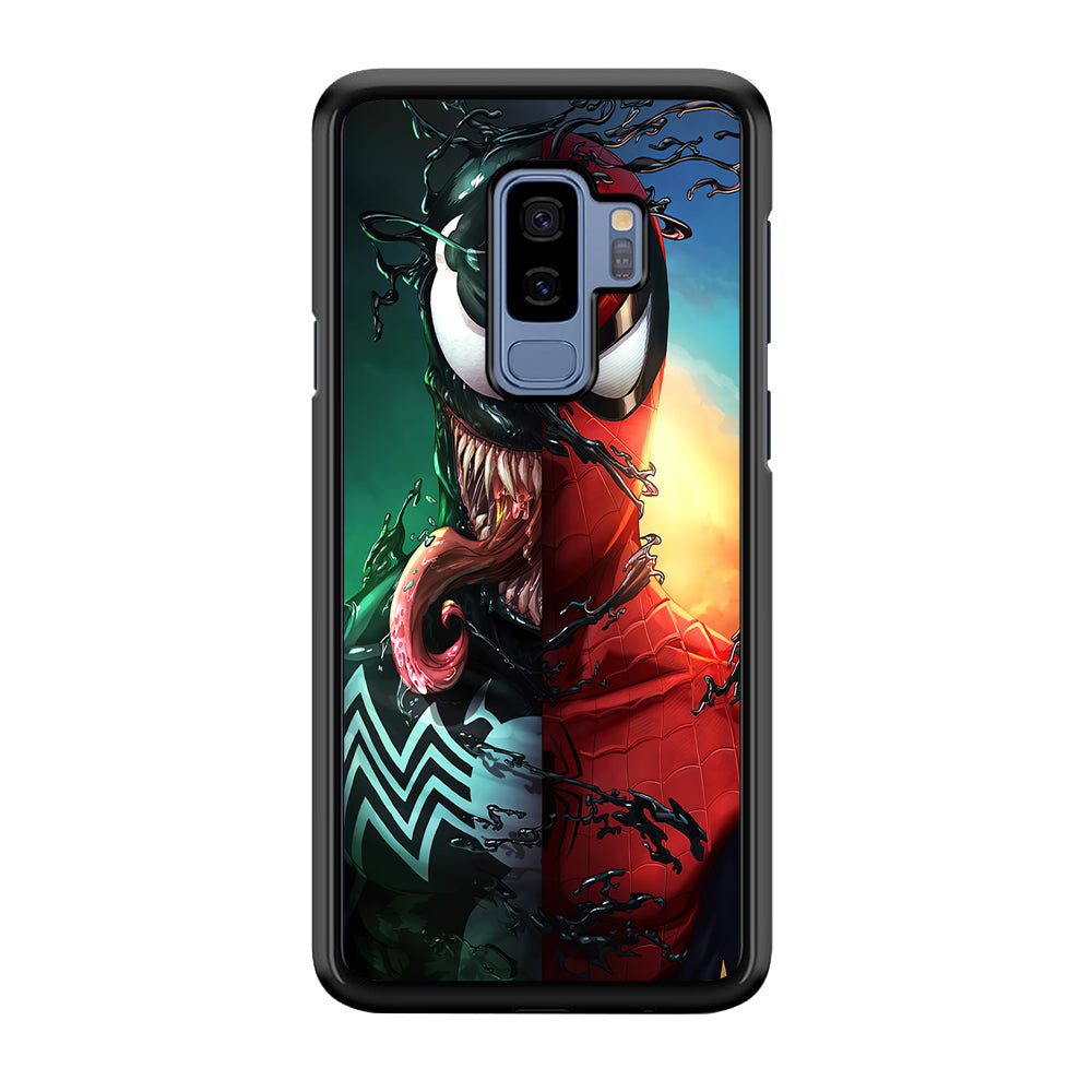 Venom VS Spiderman Samsung Galaxy S9 Plus Case-Phone Case-Rubber Black (2D Case)-Altracase