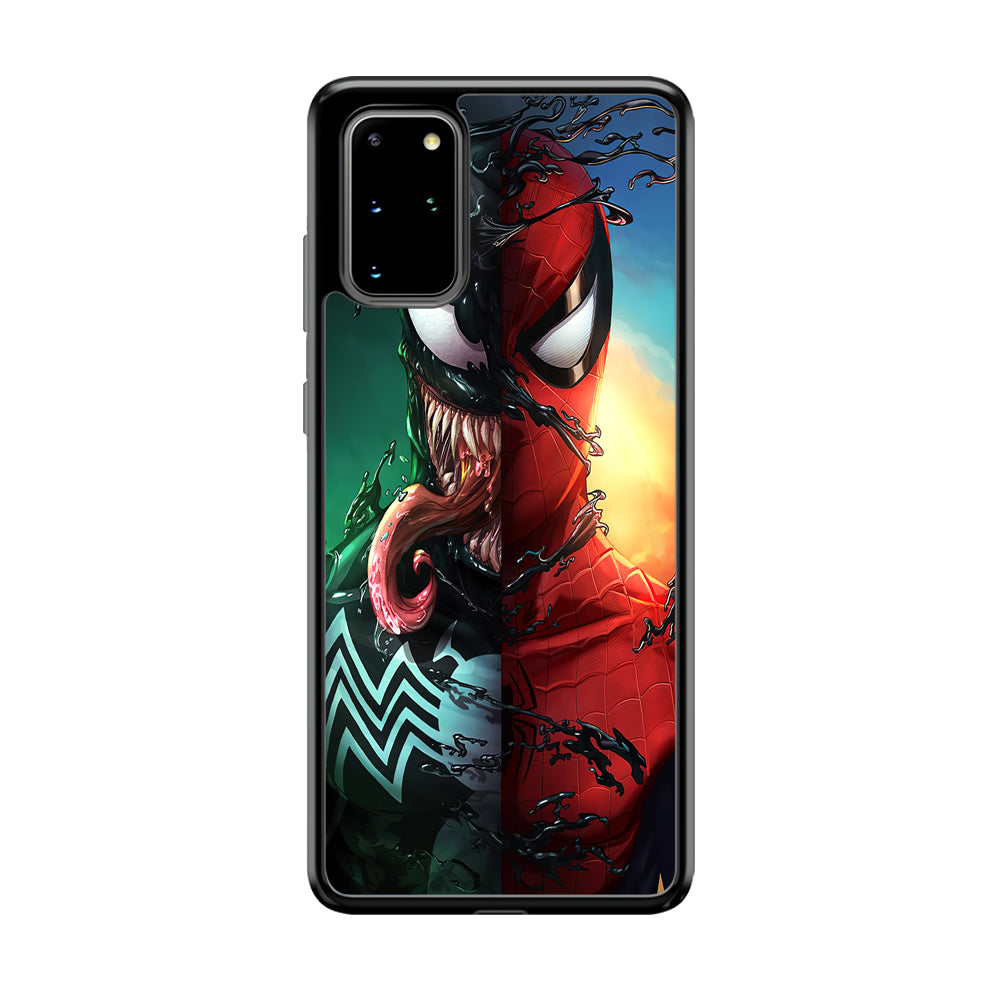 Venom VS Spiderman Samsung Galaxy S20 Plus Case-Phone Case-Rubber Black (2D Case)-Altracase