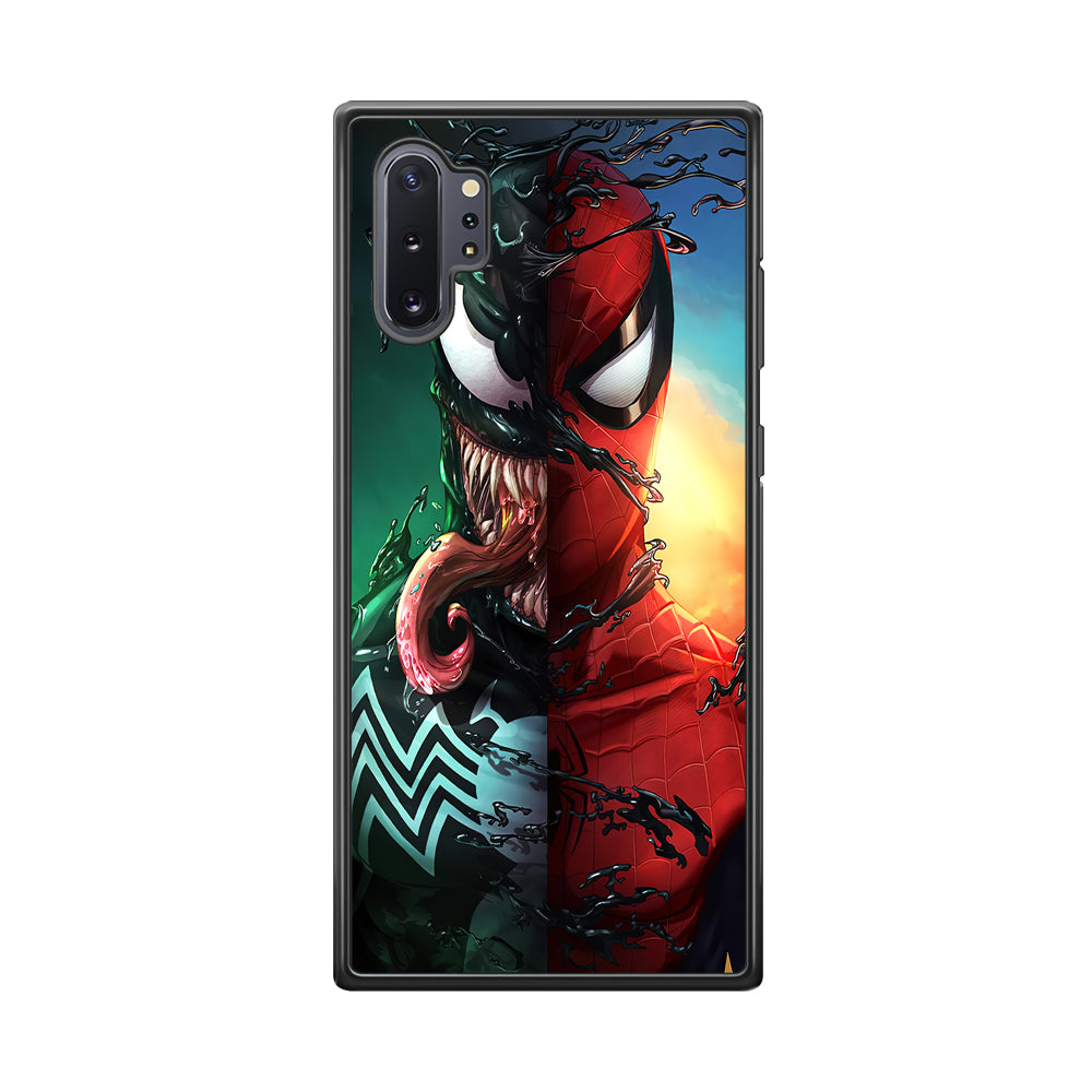 Venom VS Spiderman Samsung Galaxy Note 10 Plus Case-Phone Case-Rubber Black (2D Case)-Altracase