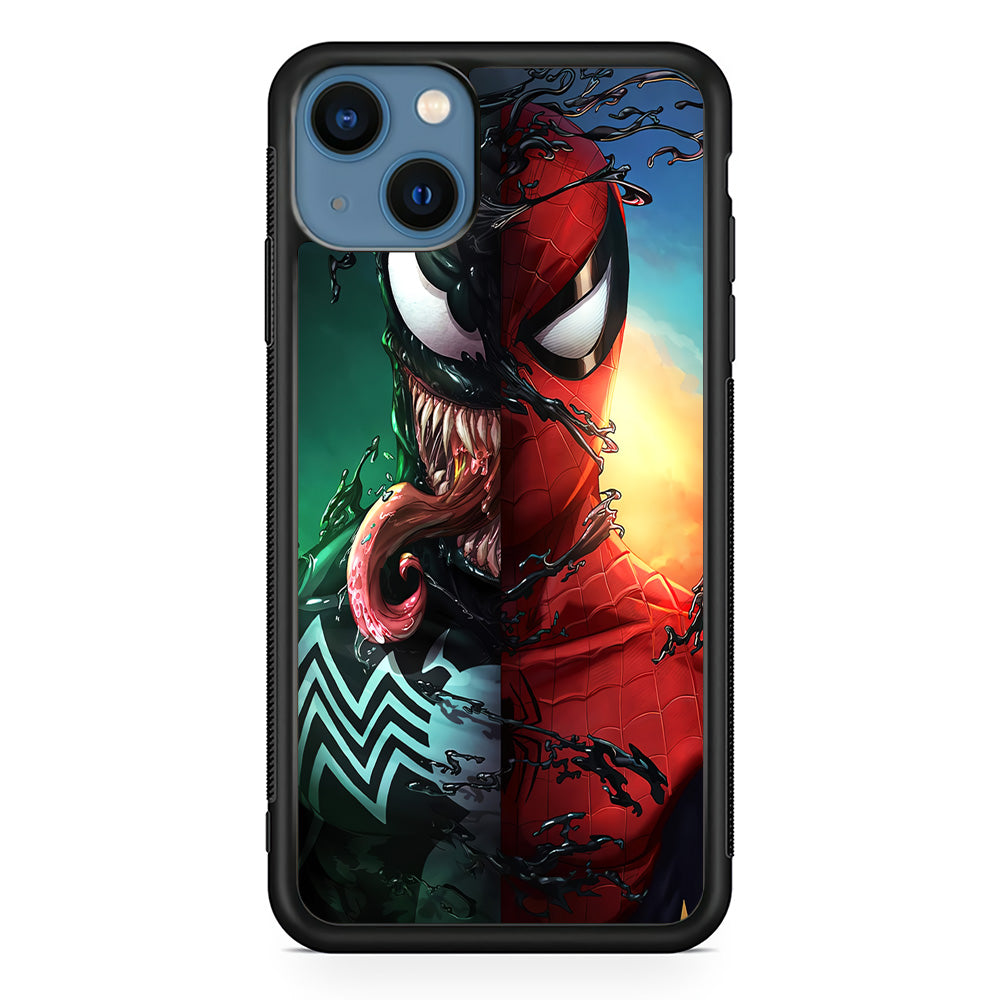 Venom VS Spiderman iPhone 15 Plus Case-Phone Case-Rubber Black (2D Case)-Altracase