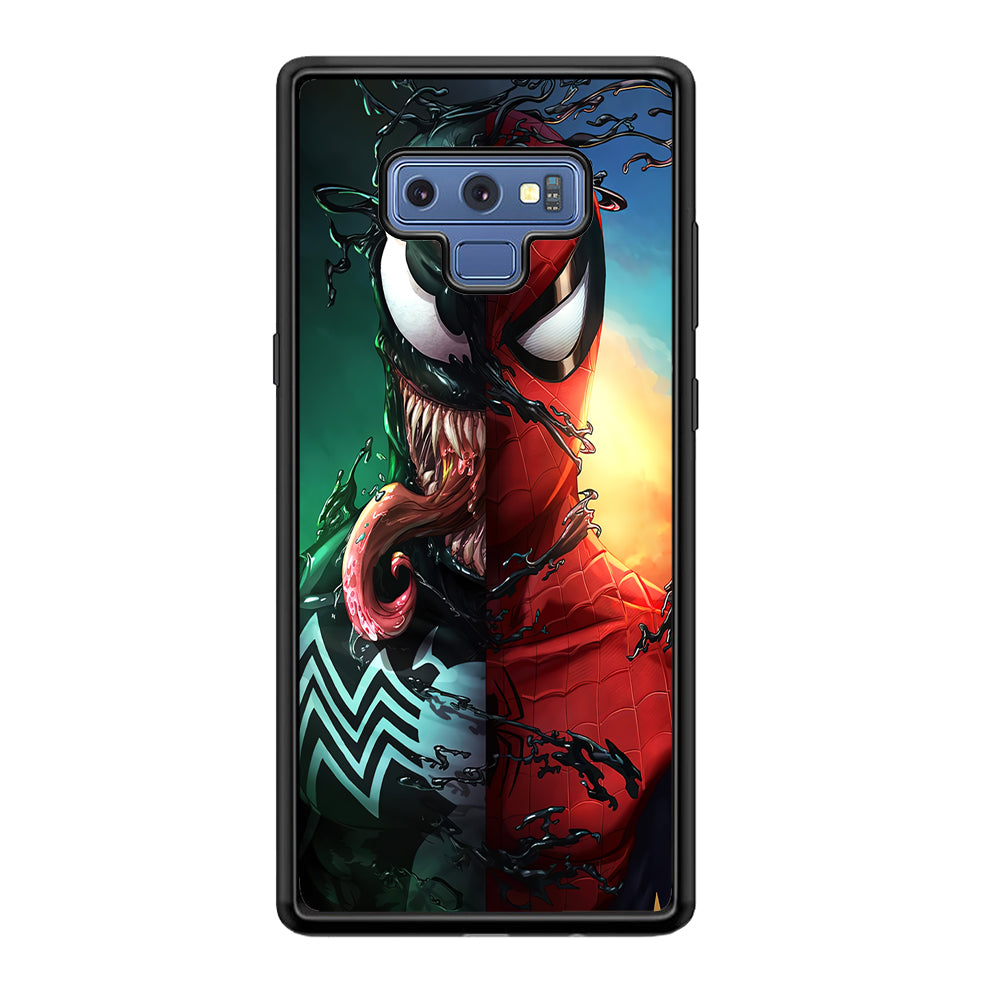 Venom VS Spiderman Samsung Galaxy Note 9 Case-Phone Case-Rubber Black (2D Case)-Altracase