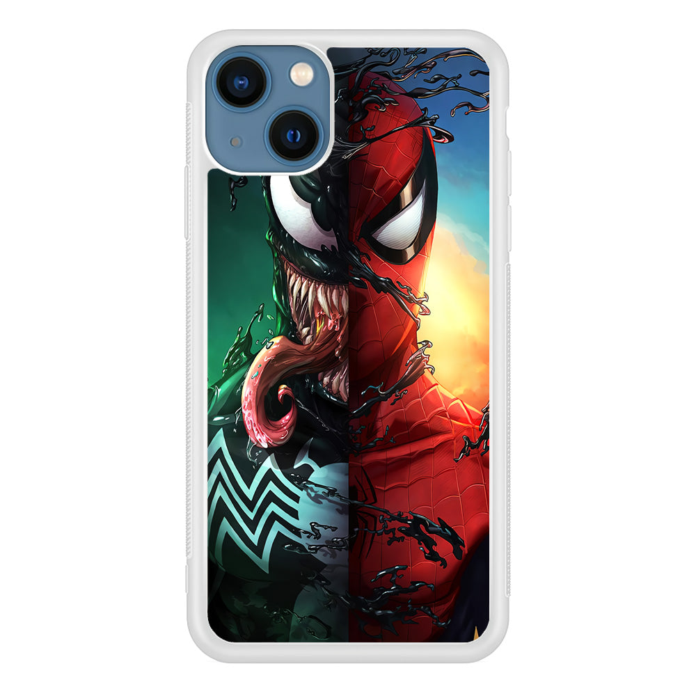 Venom VS Spiderman iPhone 15 Plus Case-Phone Case-Rubber White (2D Case)-Altracase