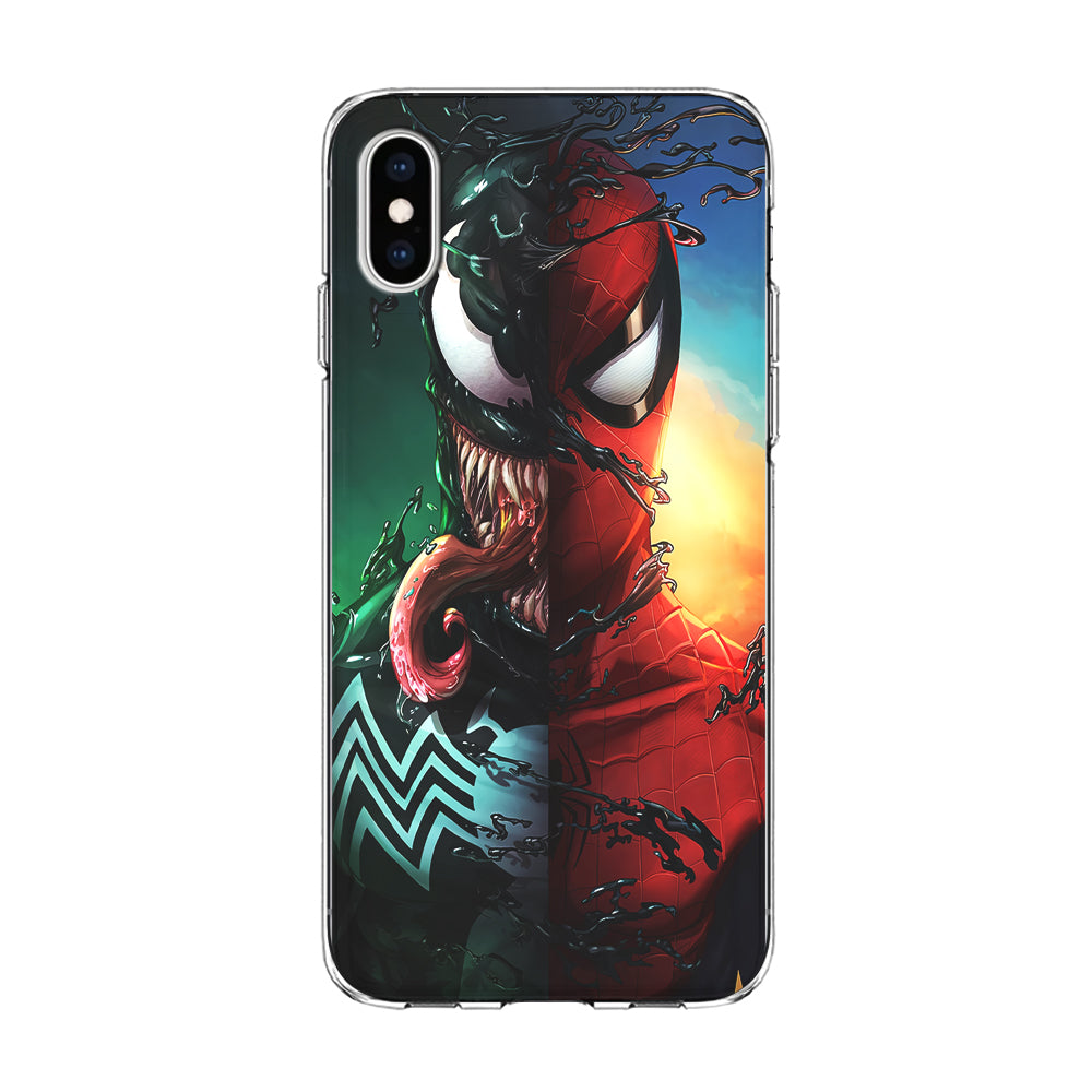 Venom VS Spiderman iPhone Xs Case-Phone Case-Clear Soft Case-Altracase