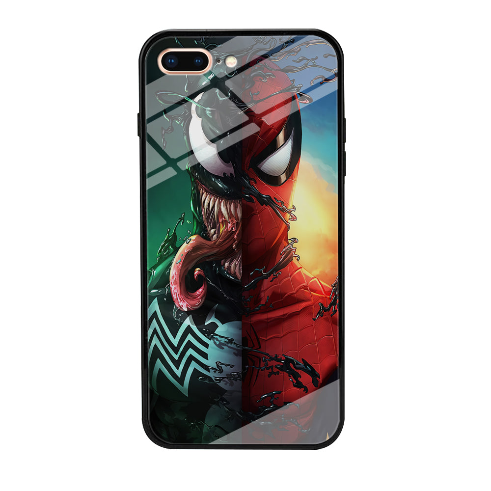 Venom VS Spiderman iPhone 8 Plus Case-Phone Case-Tempered Glass Case-Altracase