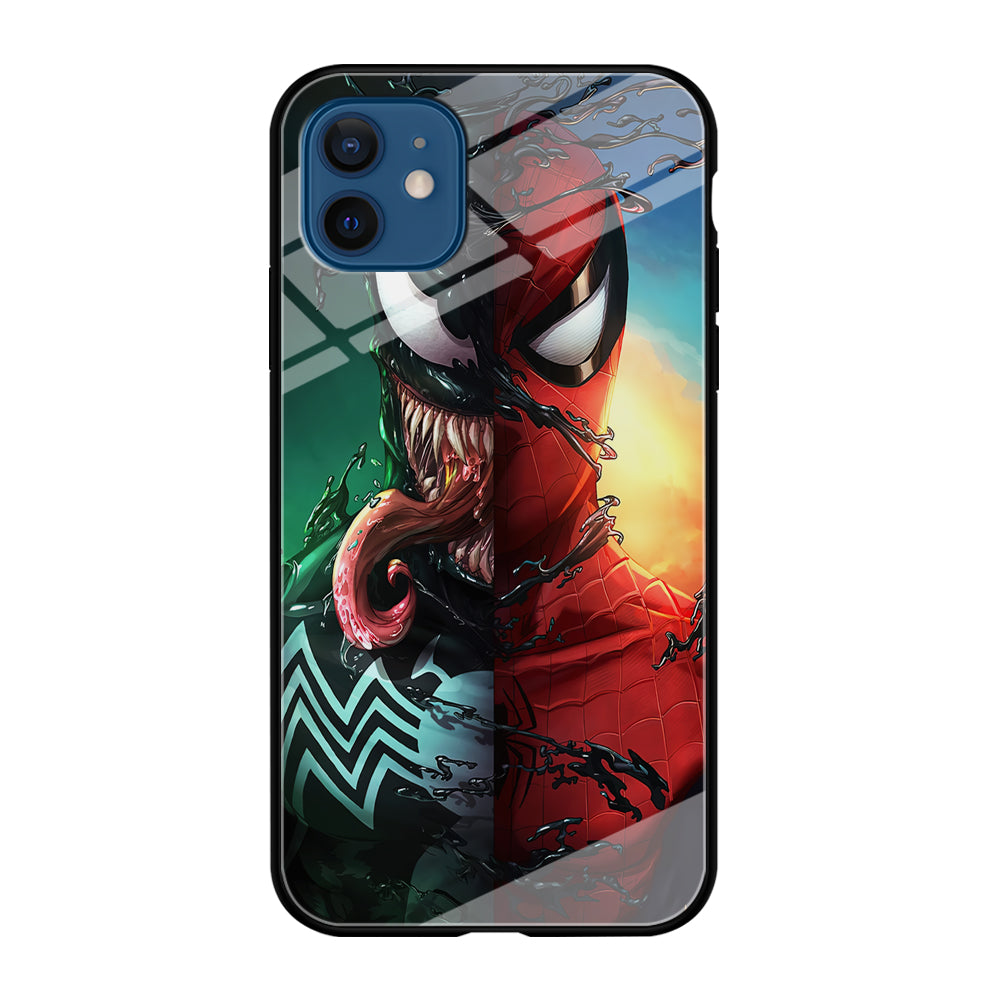 Venom VS Spiderman iPhone 12 Case-Phone Case-Tempered Glass Case-Altracase