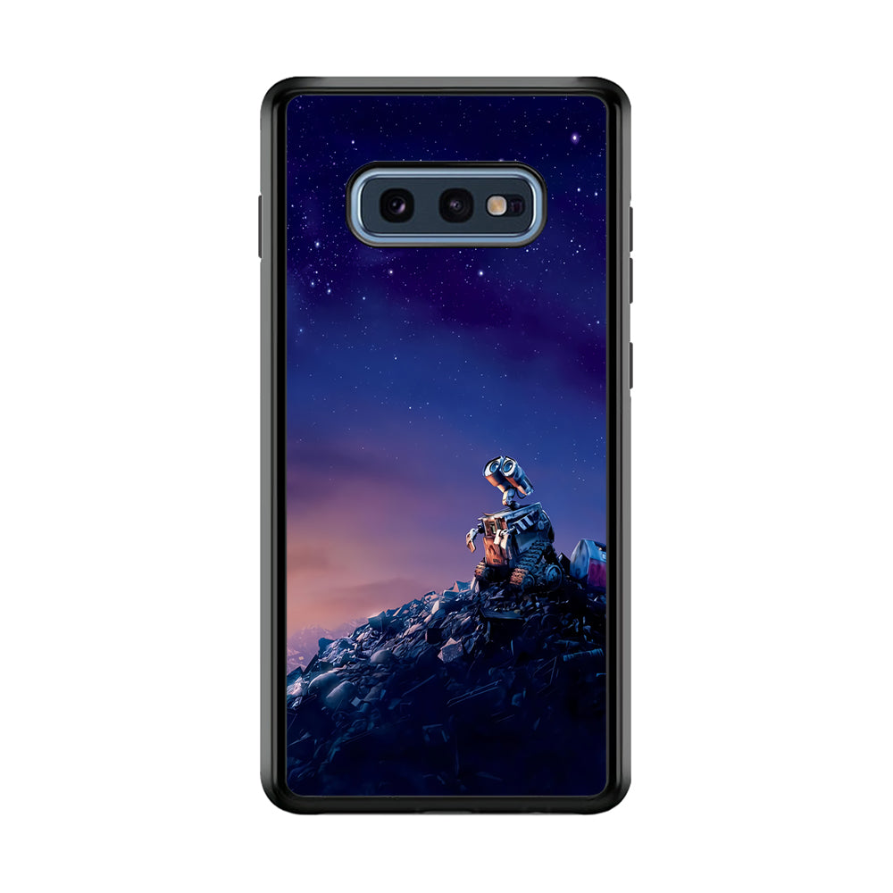 Wall-e Looks Up at The Sky Samsung Galaxy S10E Case-Phone Case-Rubber Black (2D Case)-Altracase