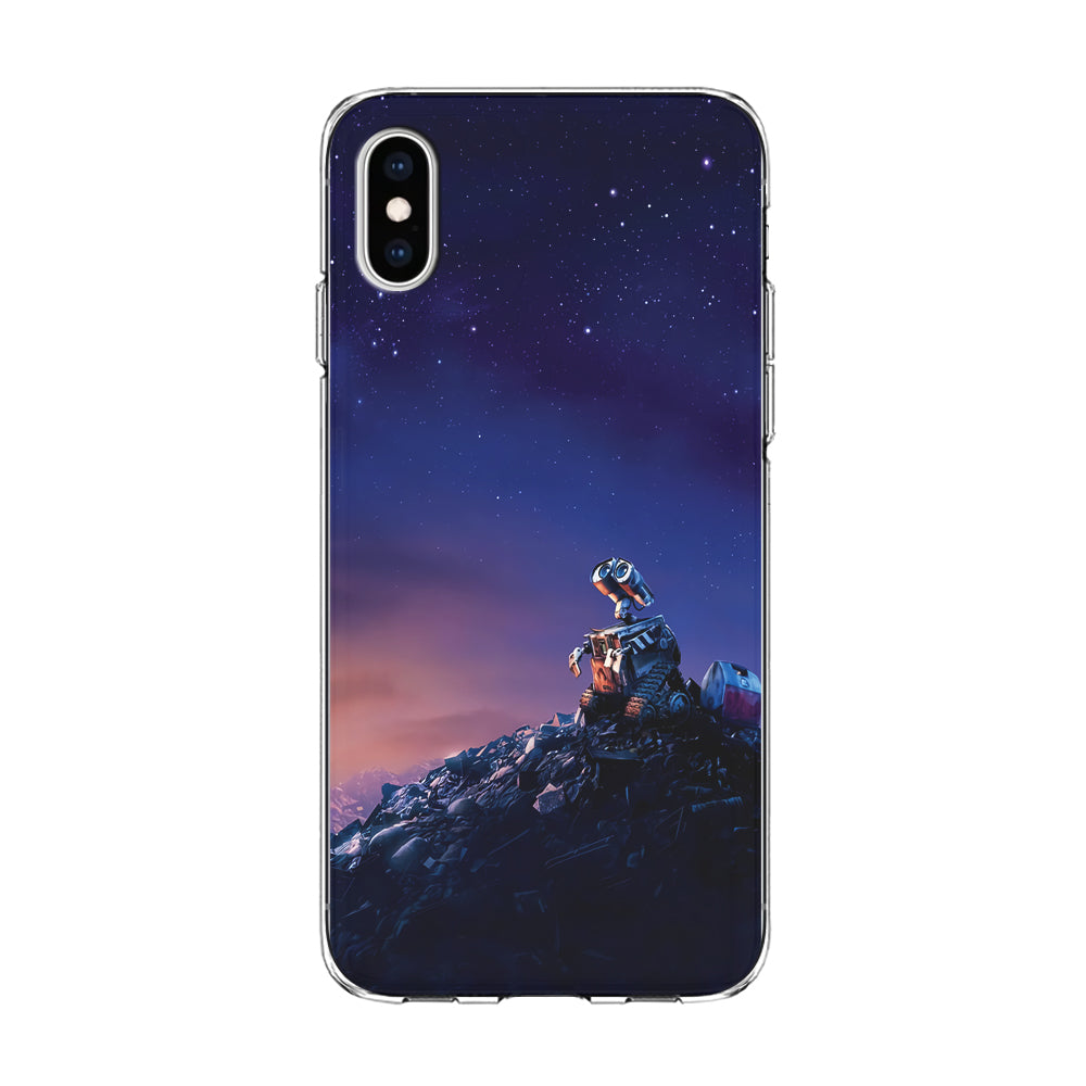 Wall-e Looks Up at The Sky iPhone Xs Case-Phone Case-Clear Soft Case-Altracase