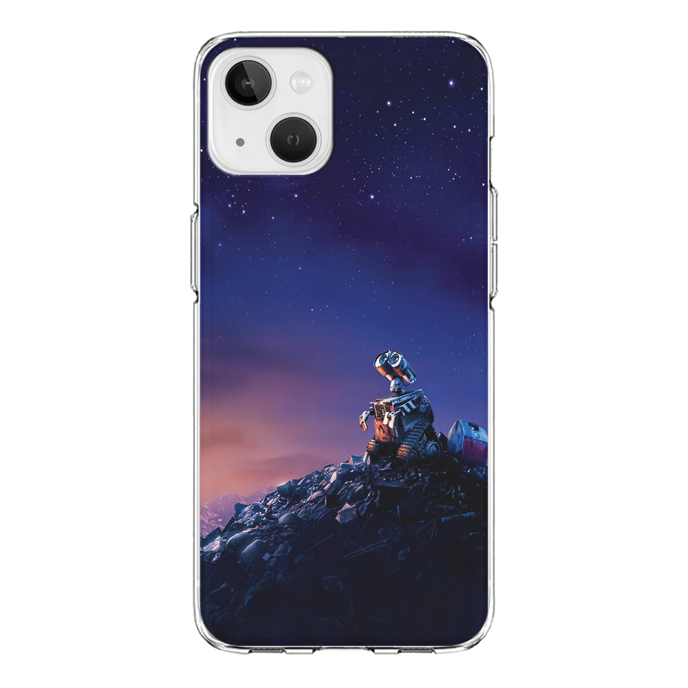 Wall-e Looks Up at The Sky iPhone 15 Plus Case-Phone Case-Clear Soft Case-Altracase
