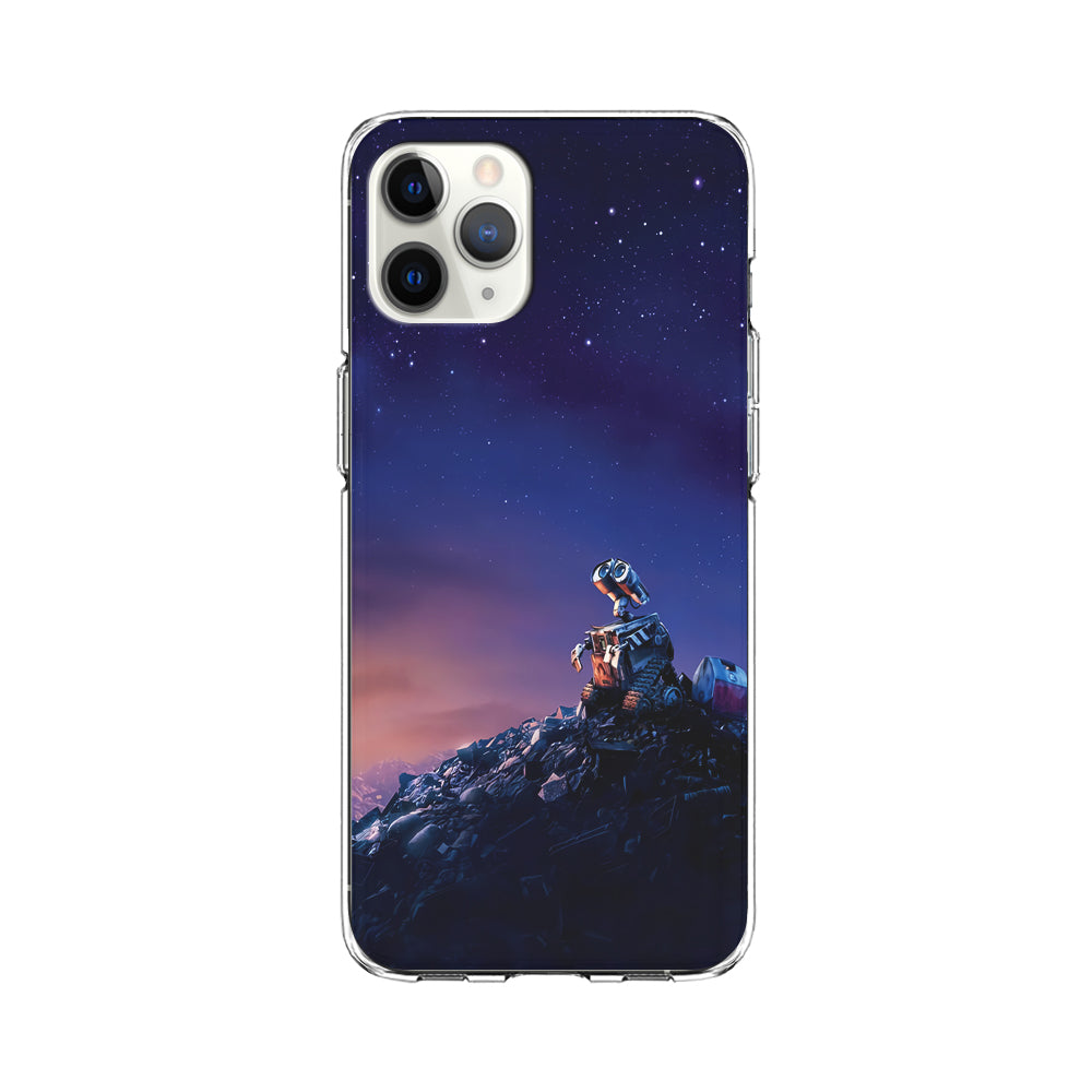 Wall-e Looks Up at The Sky iPhone 11 Pro Max Case-Phone Case-Clear Soft Case-Altracase