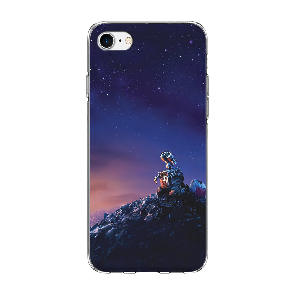 Wall-e Looks Up at The Sky iPhone 8 Case-Phone Case-Clear Soft Case-Altracase