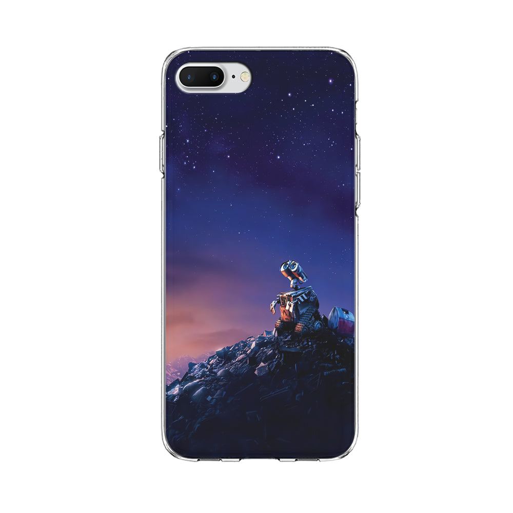 Wall-e Looks Up at The Sky iPhone 8 Plus Case-Phone Case-Clear Soft Case-Altracase