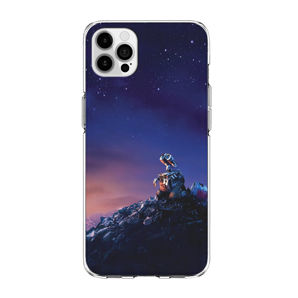 Wall-e Looks Up at The Sky iPhone 15 Pro Case-Phone Case-Clear Soft Case-Altracase