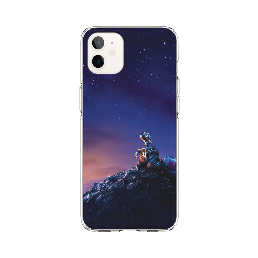 Wall-e Looks Up at The Sky iPhone 12 Mini Case-Phone Case-Clear Soft Case-Altracase