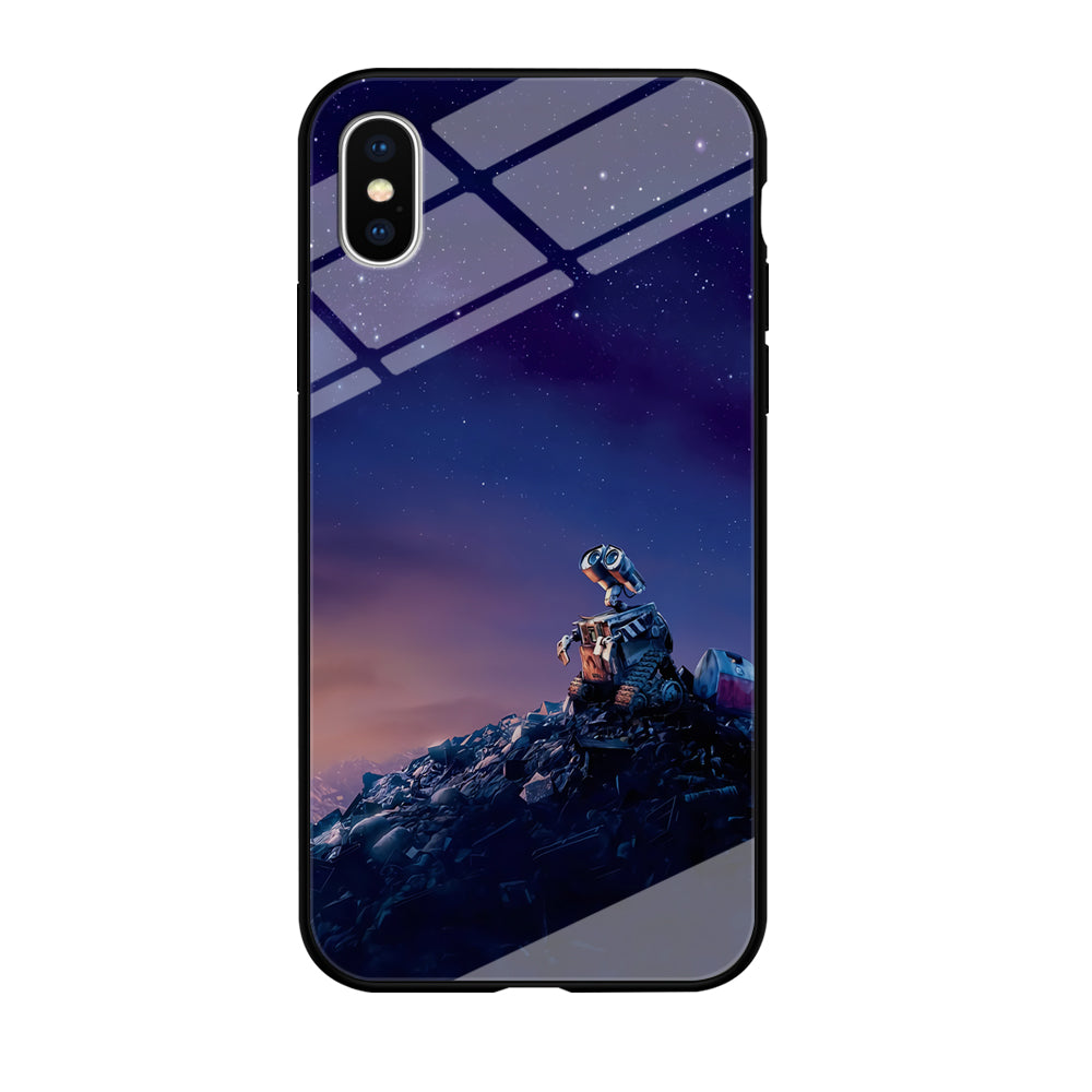 Wall-e Looks Up at The Sky iPhone Xs Case-Phone Case-Tempered Glass Case-Altracase