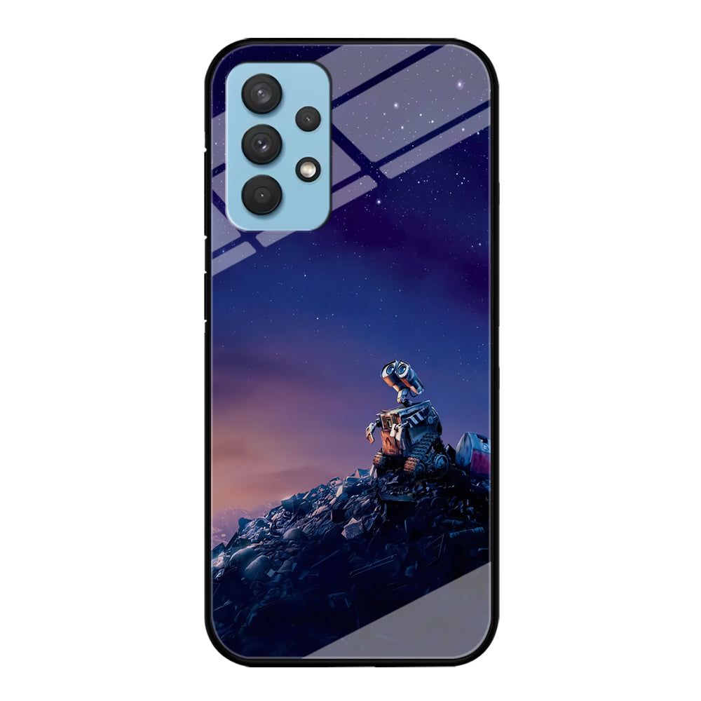 Wall-e Looks Up at The Sky Samsung Galaxy A32 Case-Phone Case-Tempered Glass Case-Altracase