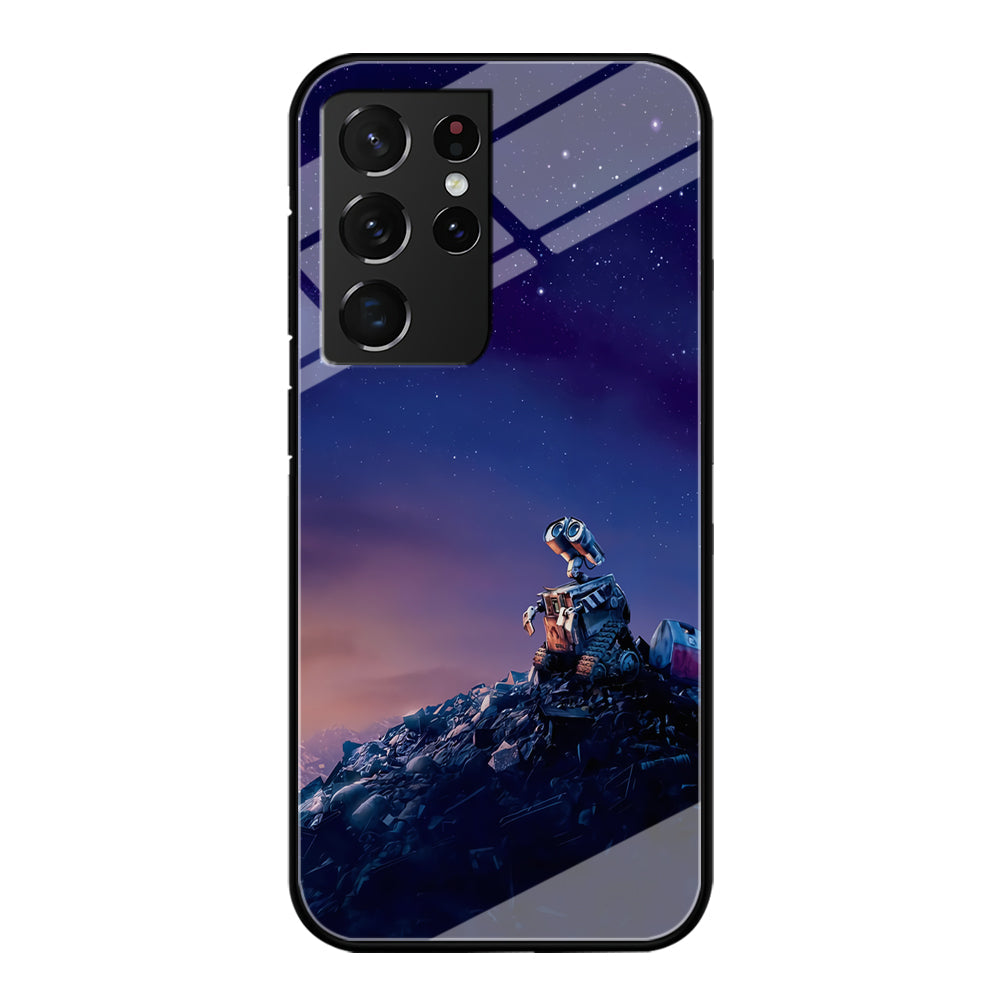Wall-e Looks Up at The Sky Samsung Galaxy S22 Ultra Case-Phone Case-Tempered Glass Case-Altracase